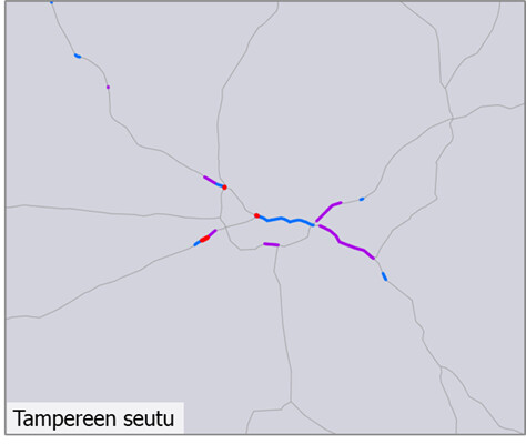Kuvassa Tampereen seutu
