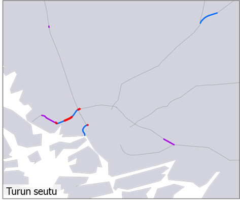 Kuvassa Turun seutu
